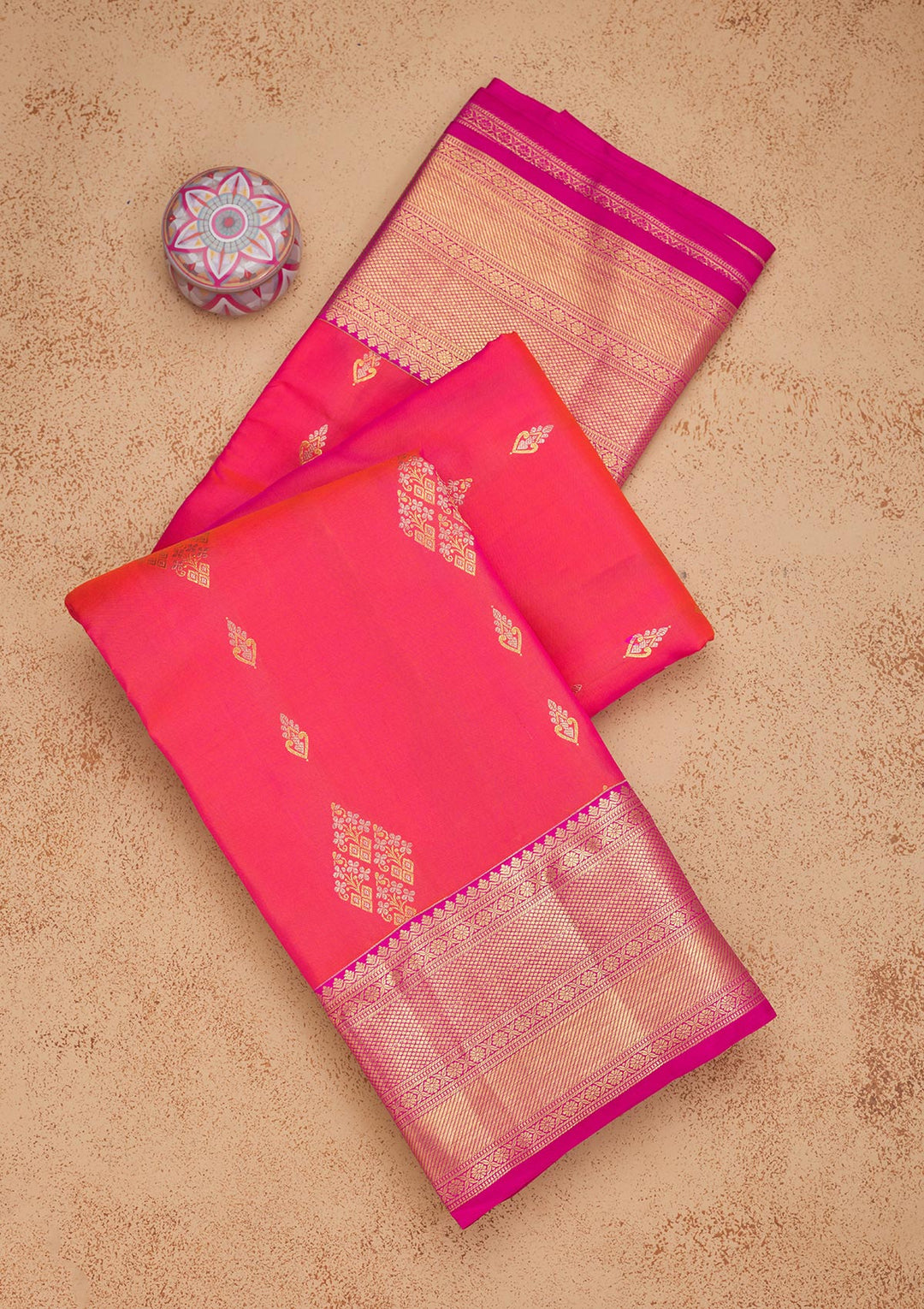 Pink Zariwork Pure Silk Saree