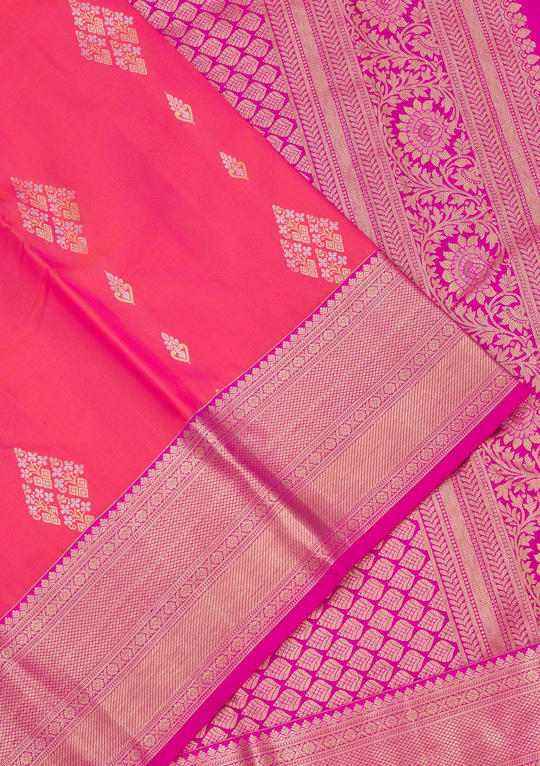 Pink Zariwork Pure Silk Saree