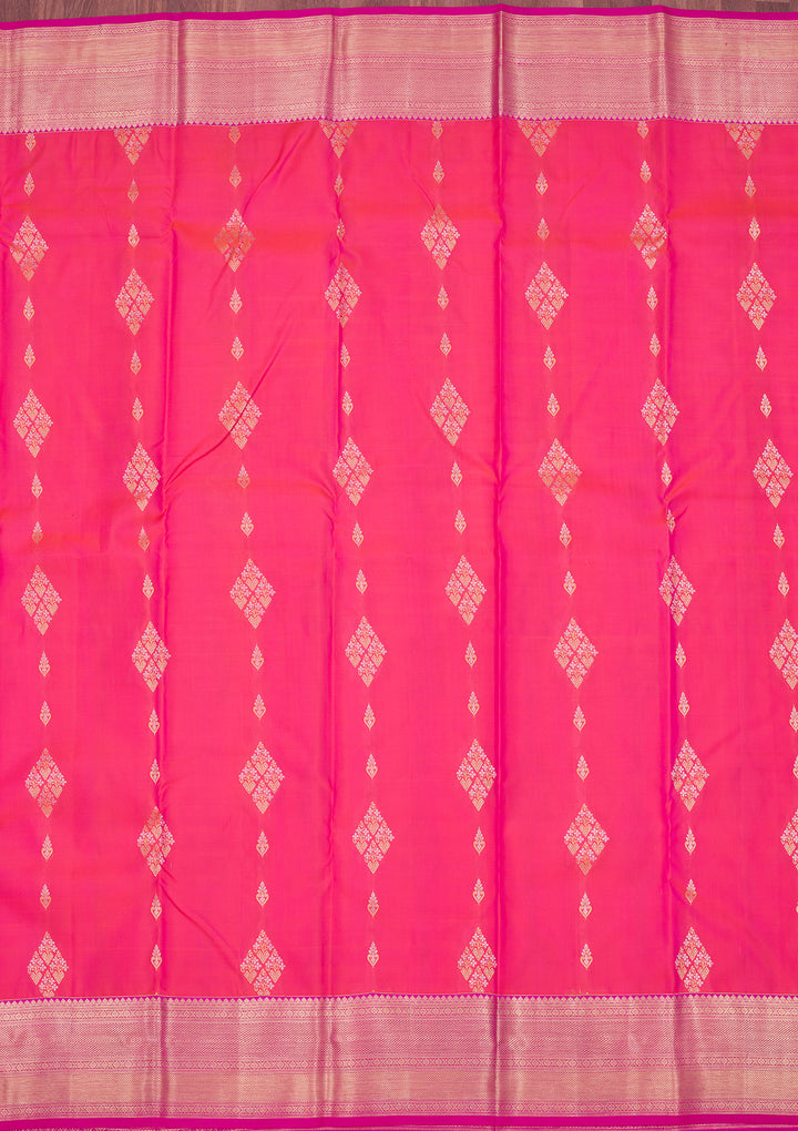 Pink Zariwork Pure Silk Saree