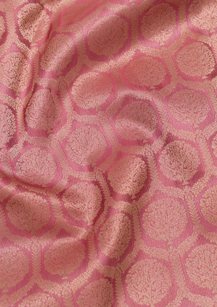 Pink Zariwork Banarasi Pure Silk Saree
