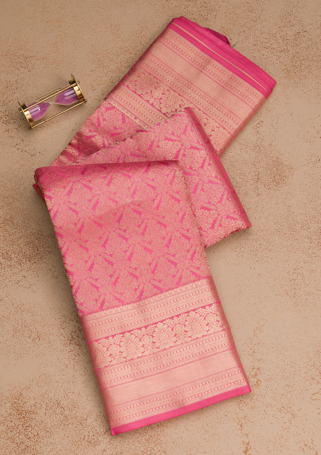Pink Zariwork Banarasi Pure Silk Saree