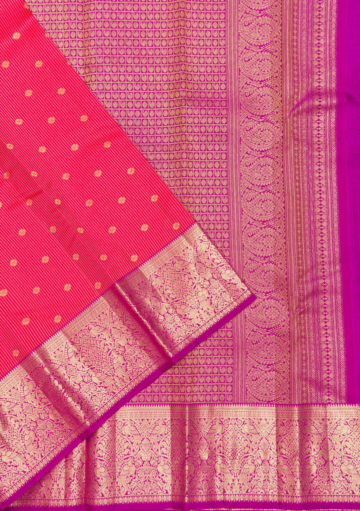 Pink Zariwork Kanjivaram Pure Silk Saree