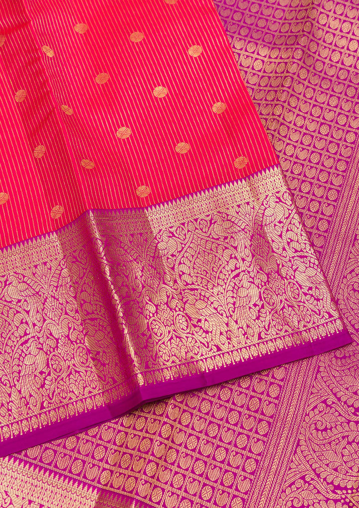 Pink Zariwork Kanjivaram Pure Silk Saree