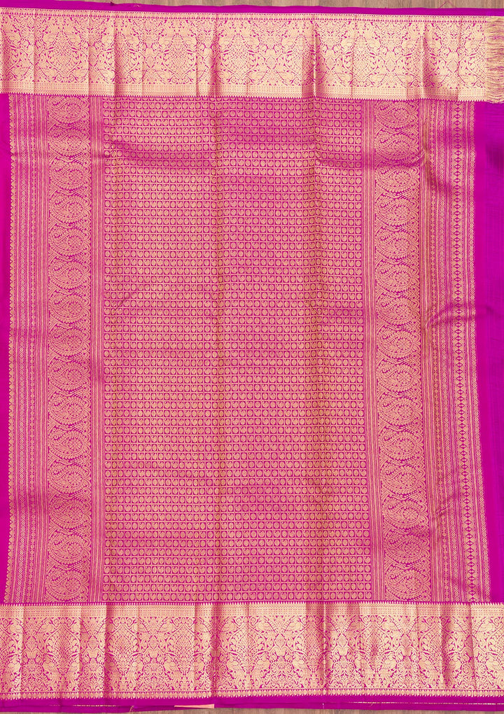 Pink Zariwork Kanjivaram Pure Silk Saree