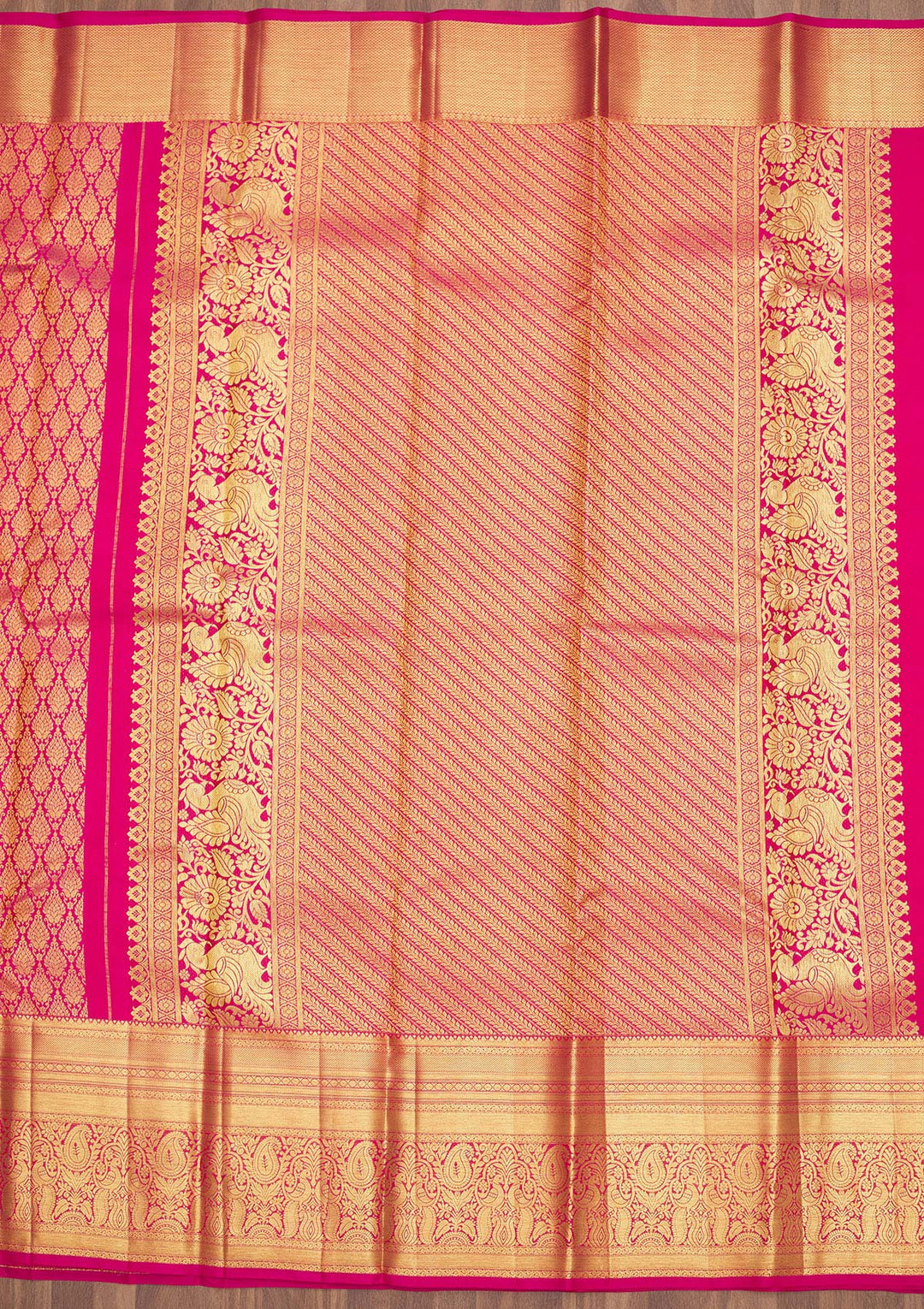 Pink Zariwork Pure Silk Saree