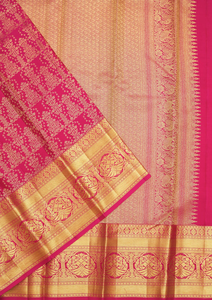 Pink Zariwork Pure Silk Saree
