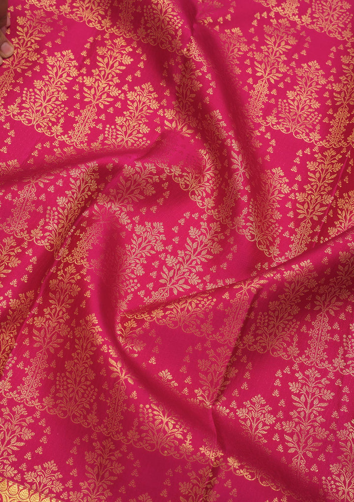 Pink Zariwork Pure Silk Saree