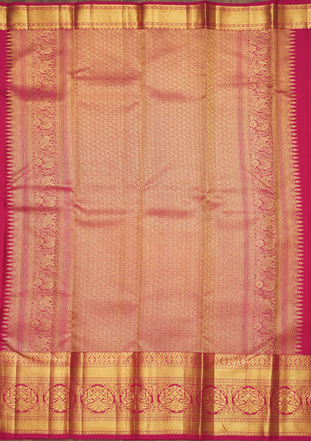 Pink Zariwork Pure Silk Saree