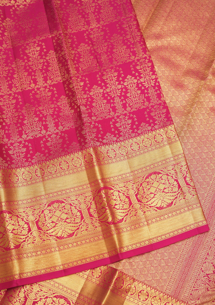 Pink Zariwork Pure Silk Saree