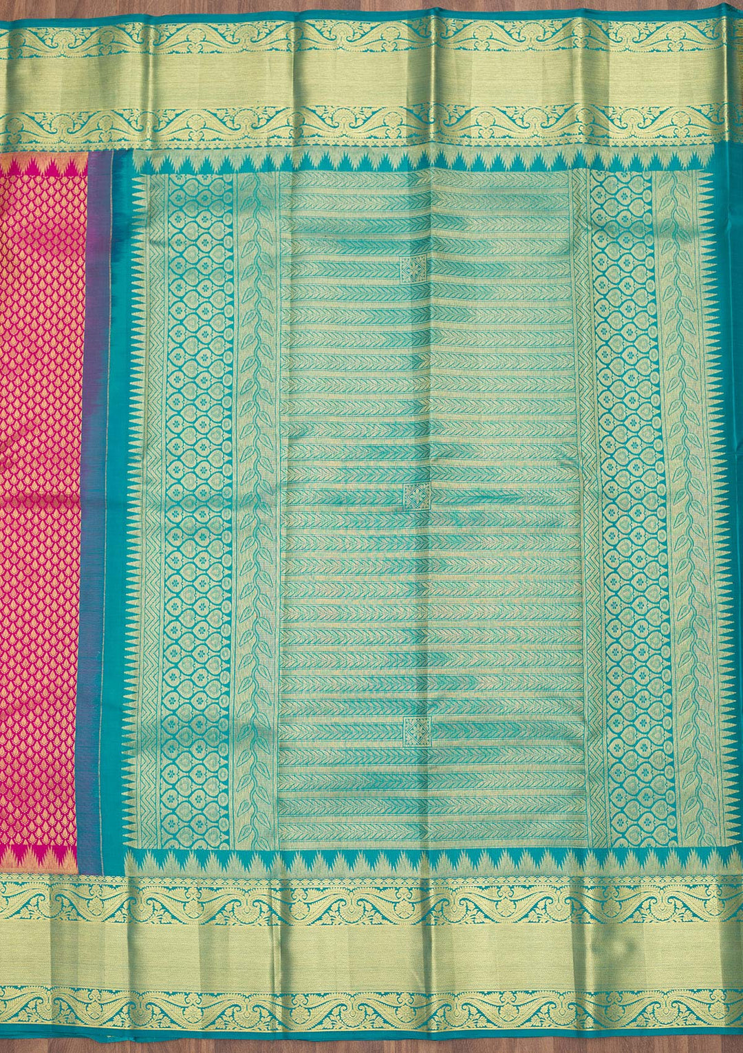 Pink Zariwork Pure Silk Saree