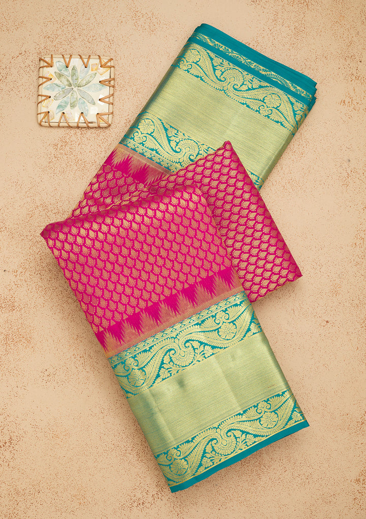Pink Zariwork Pure Silk Saree