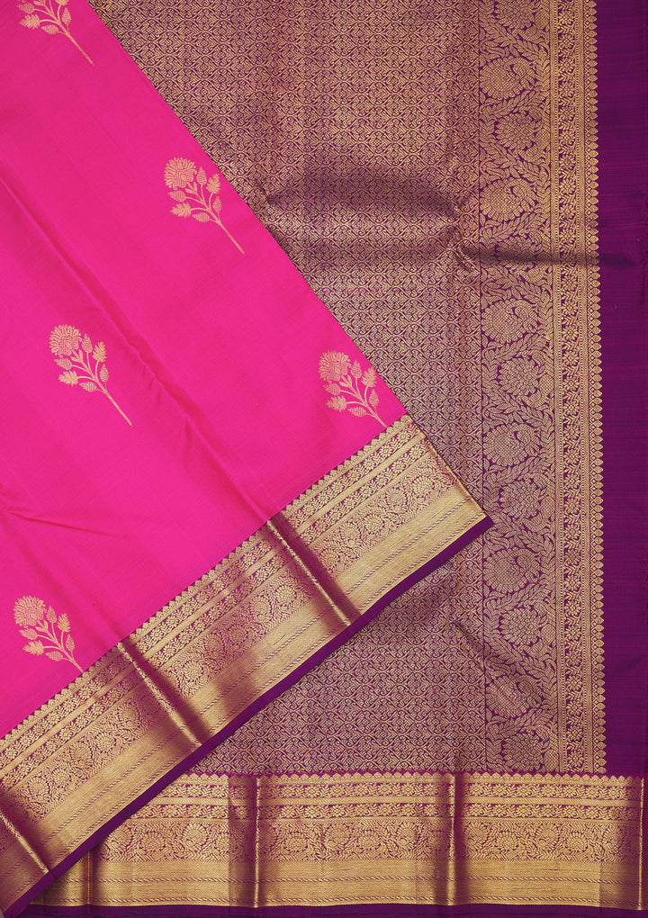 Pink Zariwork Pure Silk Saree