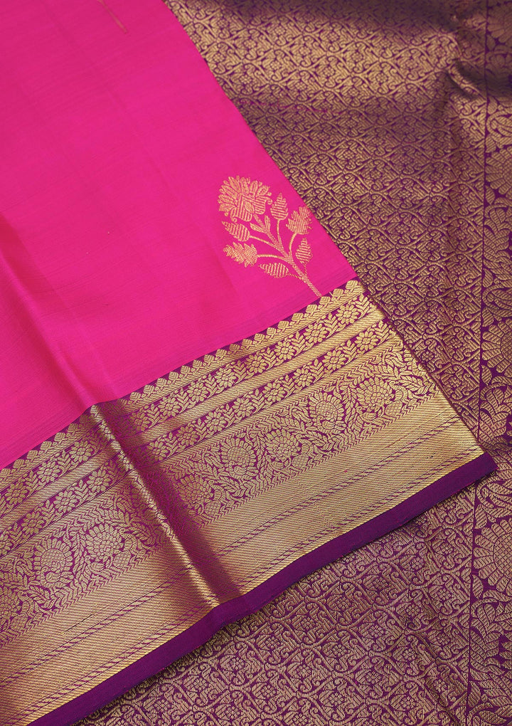 Pink Zariwork Pure Silk Saree