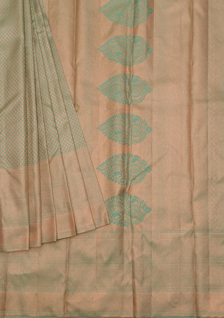 Pista Green Zariwork Kanjivaram Pure Silk Saree