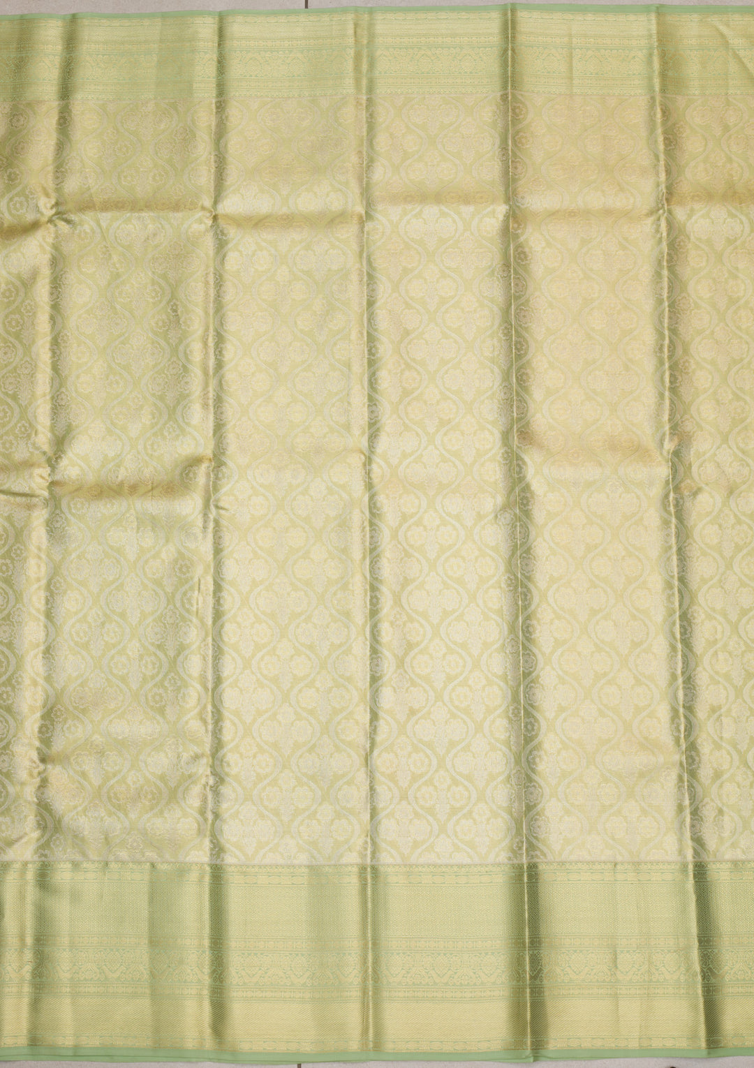Pista Green Zariwork Kanjivaram Pure Silk Saree