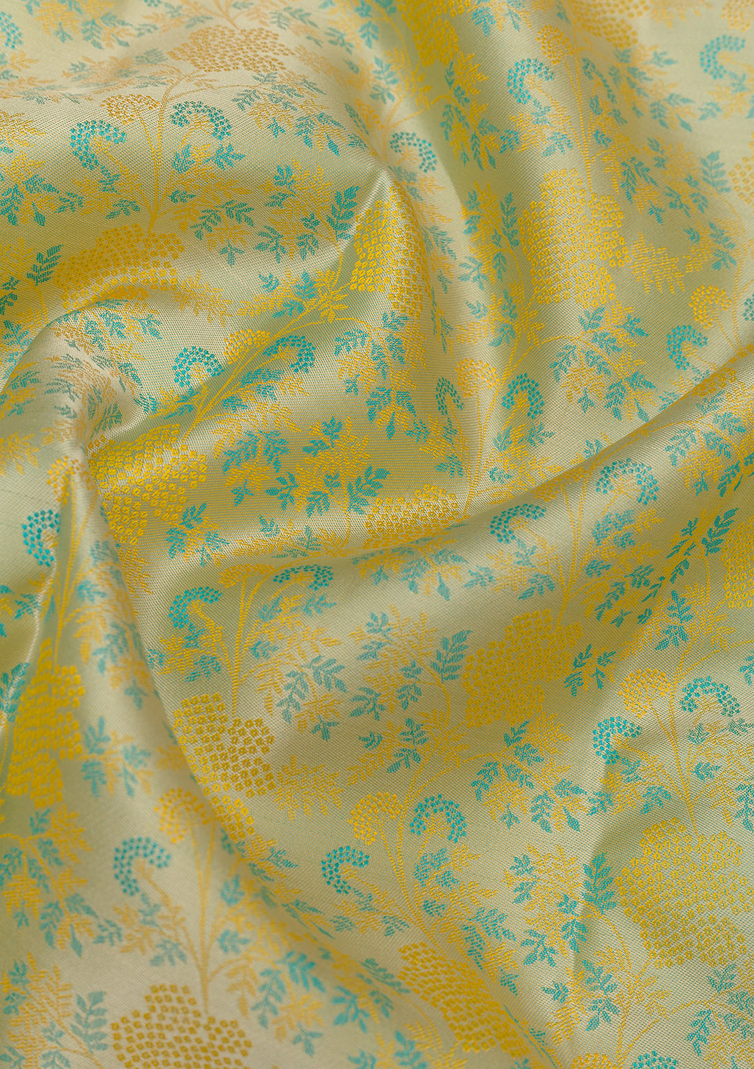 Pista Green Zariwork Pure Silk Saree