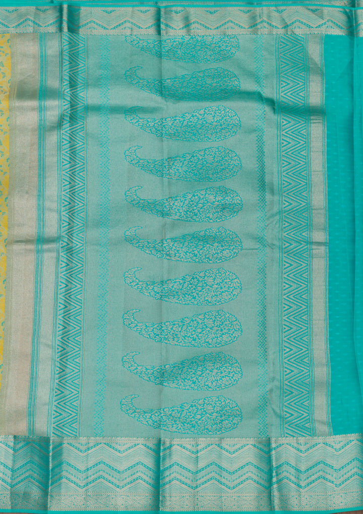 Pista Green Zariwork Pure Silk Saree