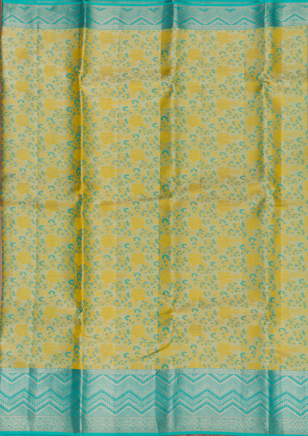 Pista Green Zariwork Pure Silk Saree