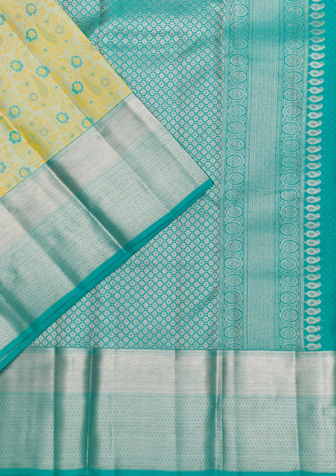 Pista Green Zariwork Pure Silk Saree-Koskii