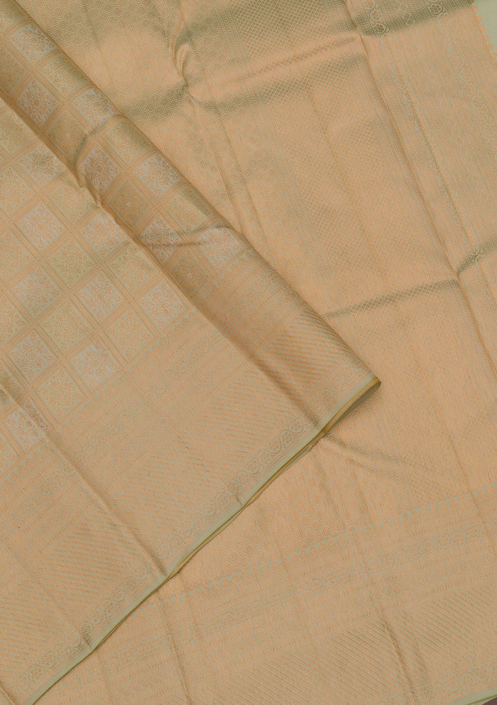 Pista Green Zariwork Pure Silk Saree