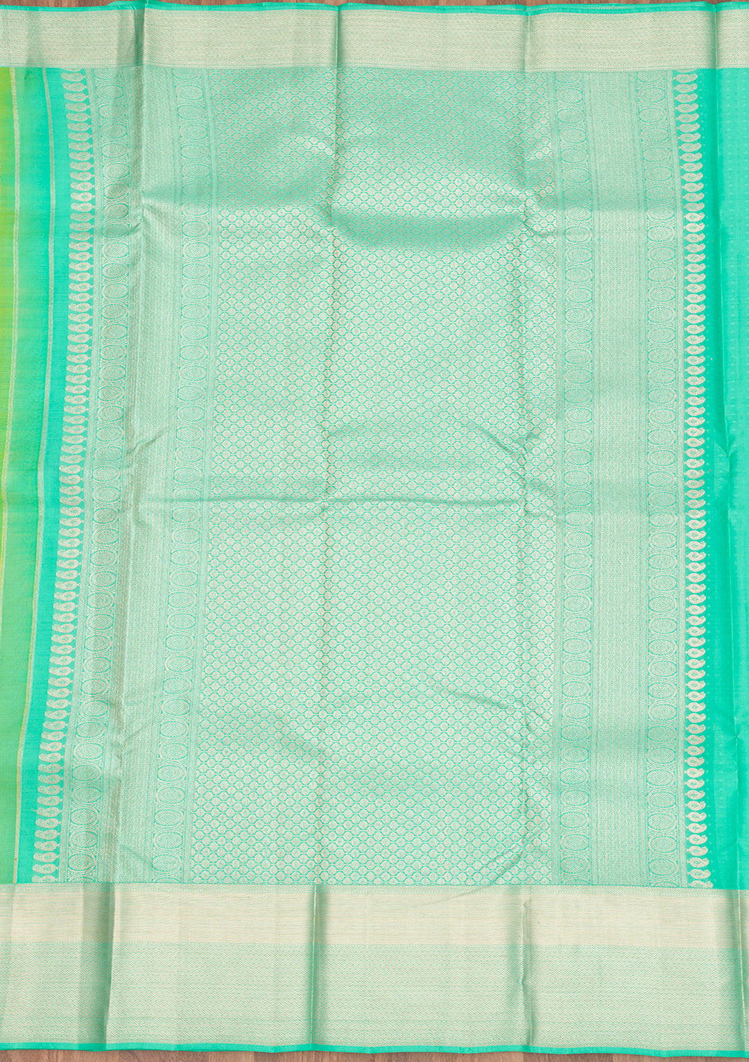 Pista Green Zariwork Pure Silk Saree