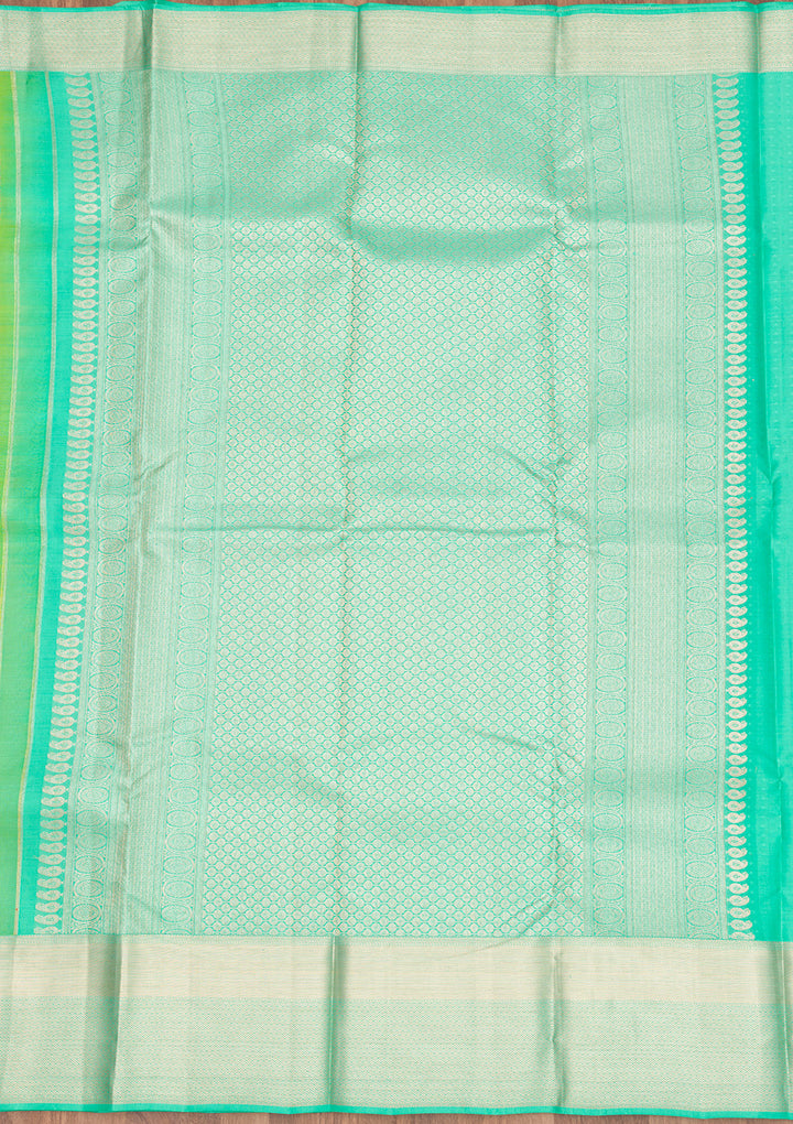 Pista Green Zariwork Pure Silk Saree