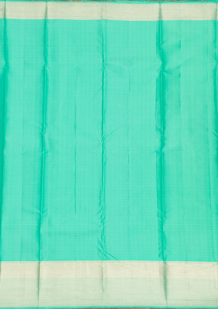 Pista Green Zariwork Pure Silk Saree