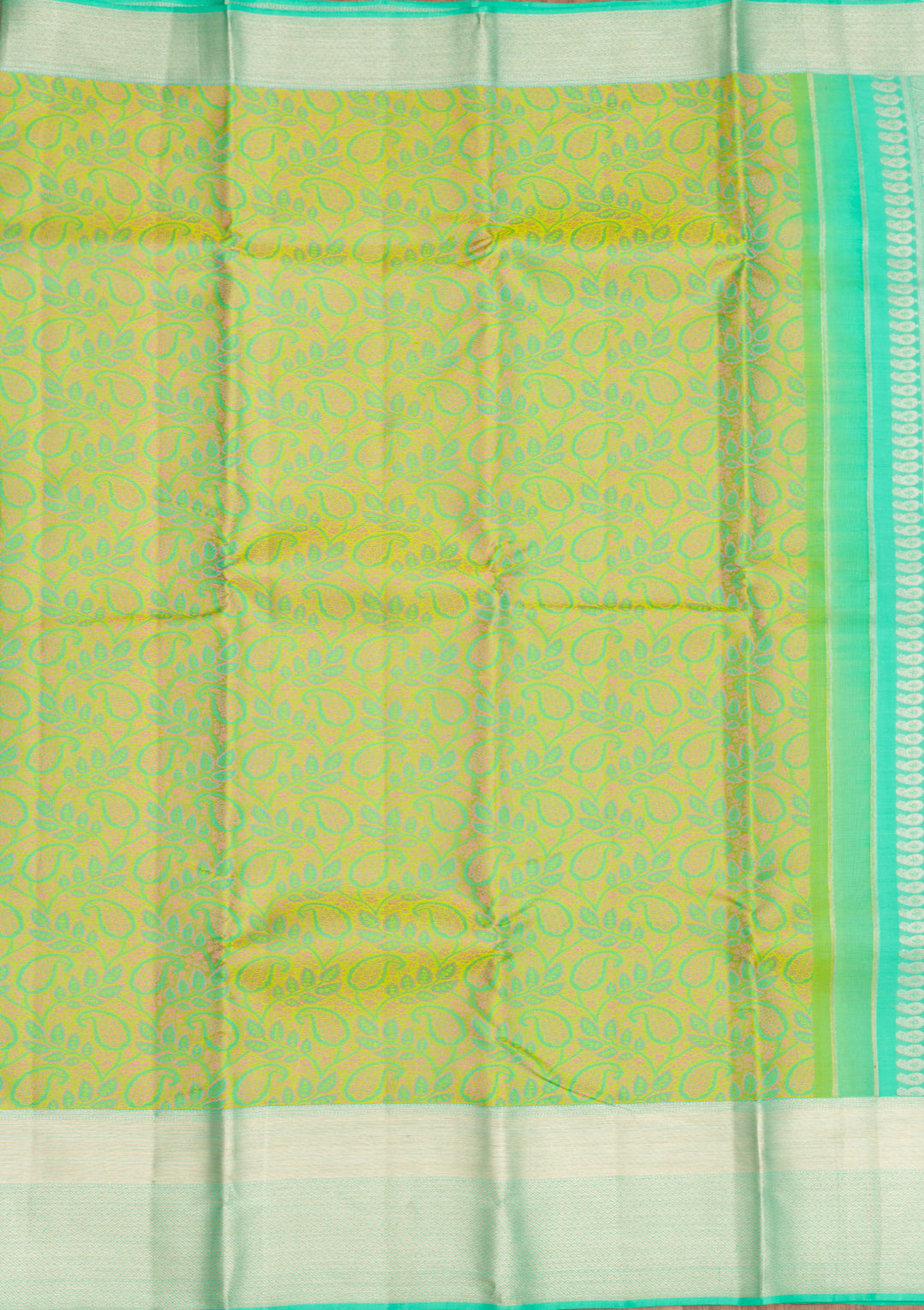 Pista Green Zariwork Pure Silk Saree