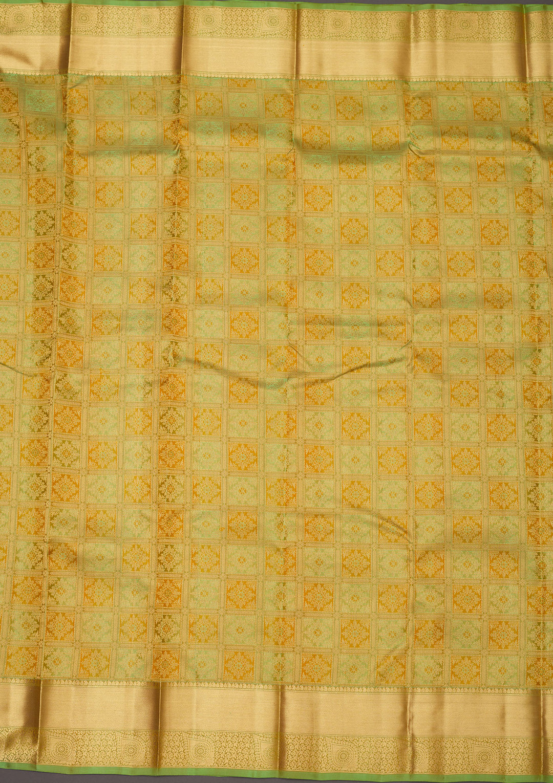 Pista Green Zariwork Pure Silk Saree
