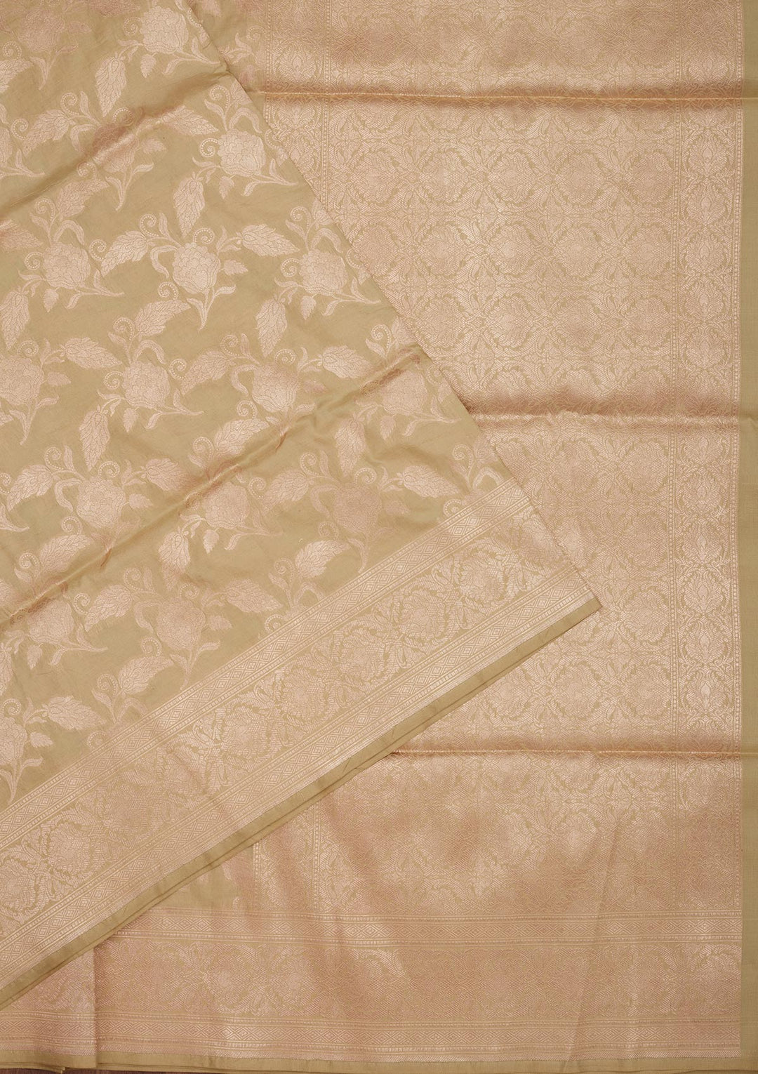 Pista Green Zariwork Pure Silk Saree
