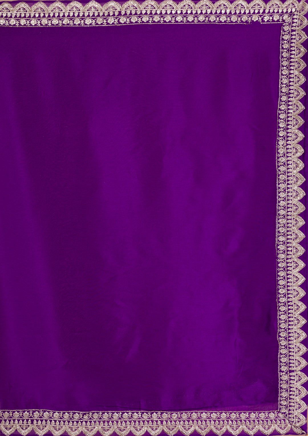 Purple Zariwork Crepe Readymade Lehenga