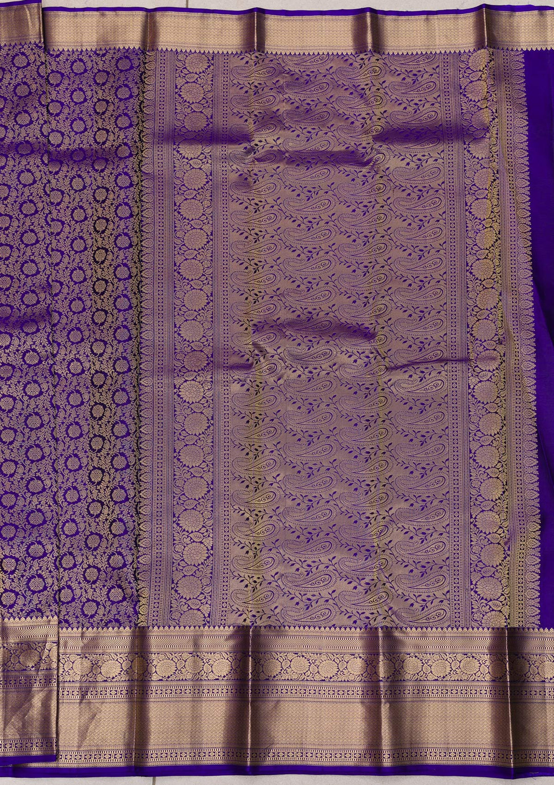 Purple Zariwork Banarasi Pure Silk Saree