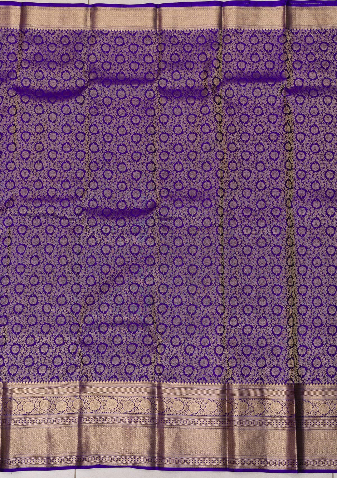 Purple Zariwork Banarasi Pure Silk Saree