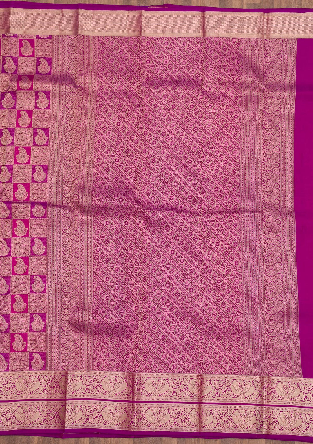 Purple Zariwork Pure Silk Saree