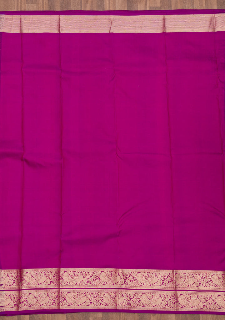 Purple Zariwork Pure Silk Saree