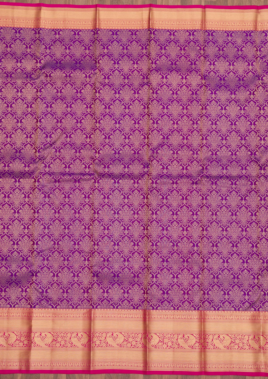 Purple Zariwork Pure Silk Saree