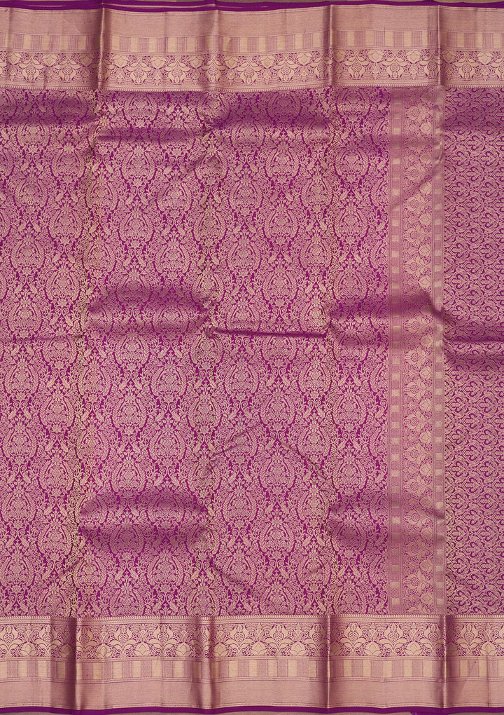 Purple Zariwork Pure Silk Saree