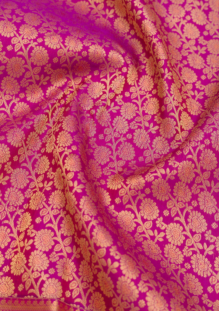 Purple Zariwork Pure Silk Saree