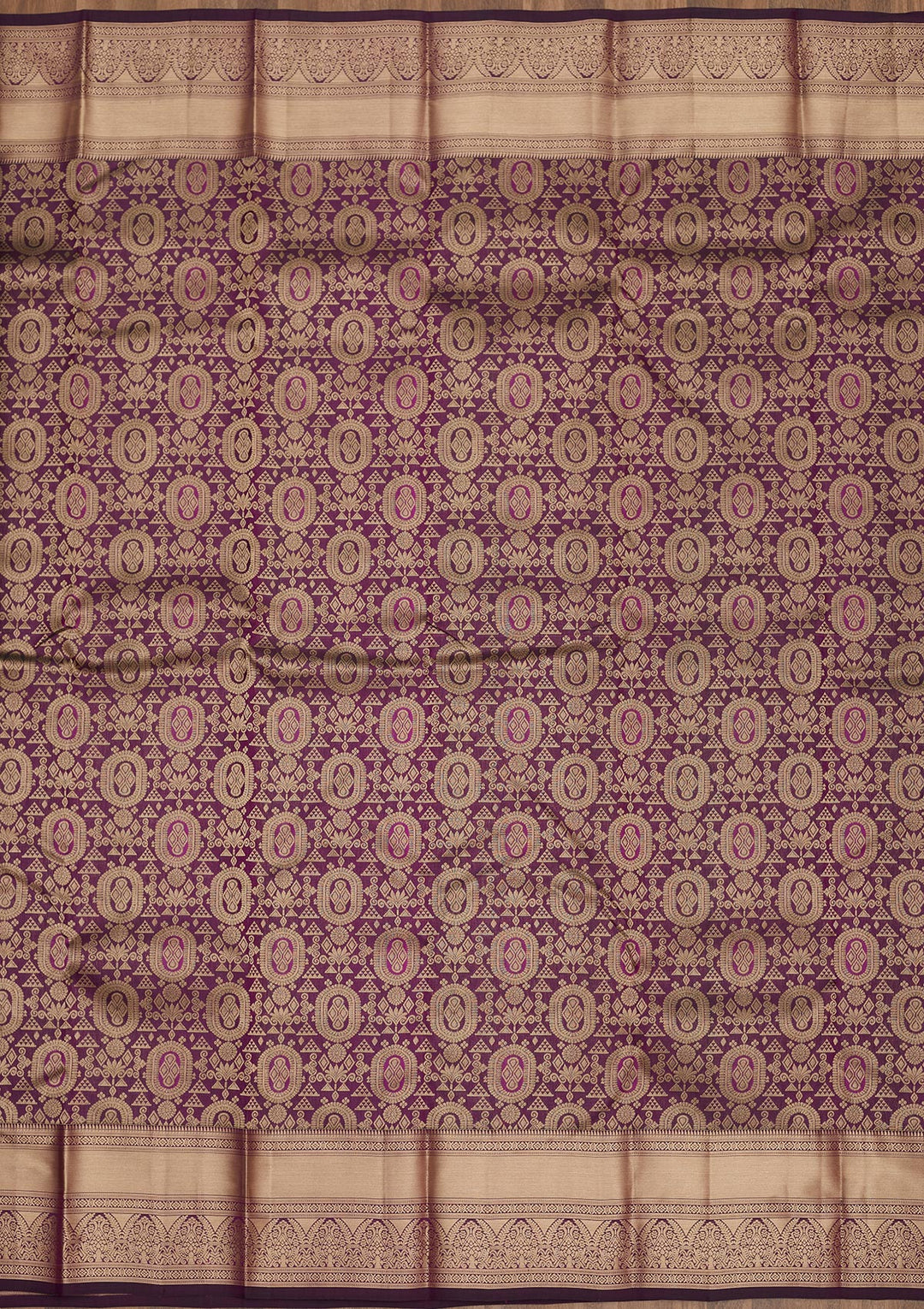 Purple Zariwork Pure Silk Saree