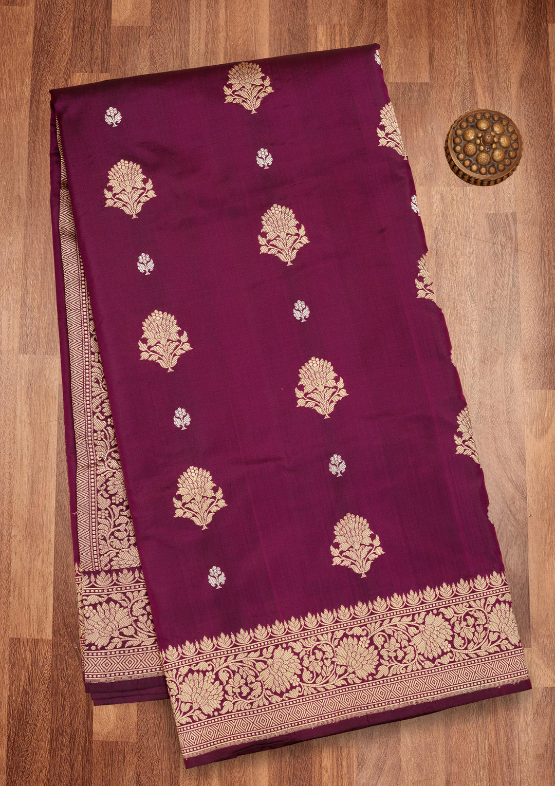 Purple Zariwork Pure Silk Saree