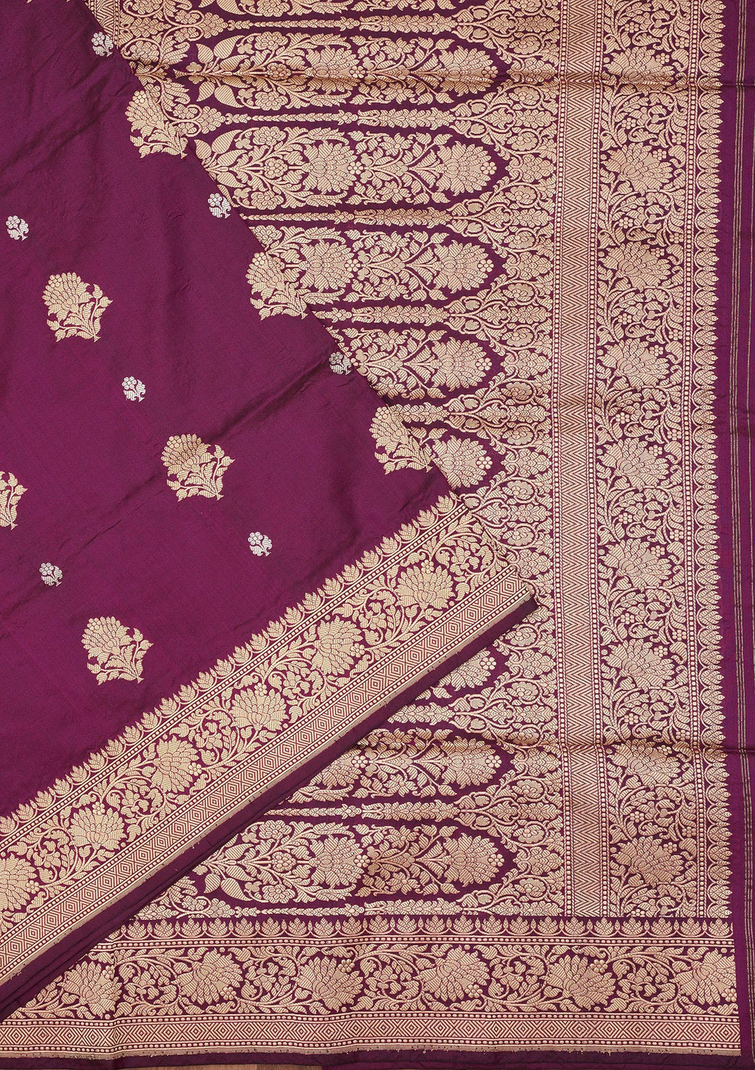Purple Zariwork Pure Silk Saree
