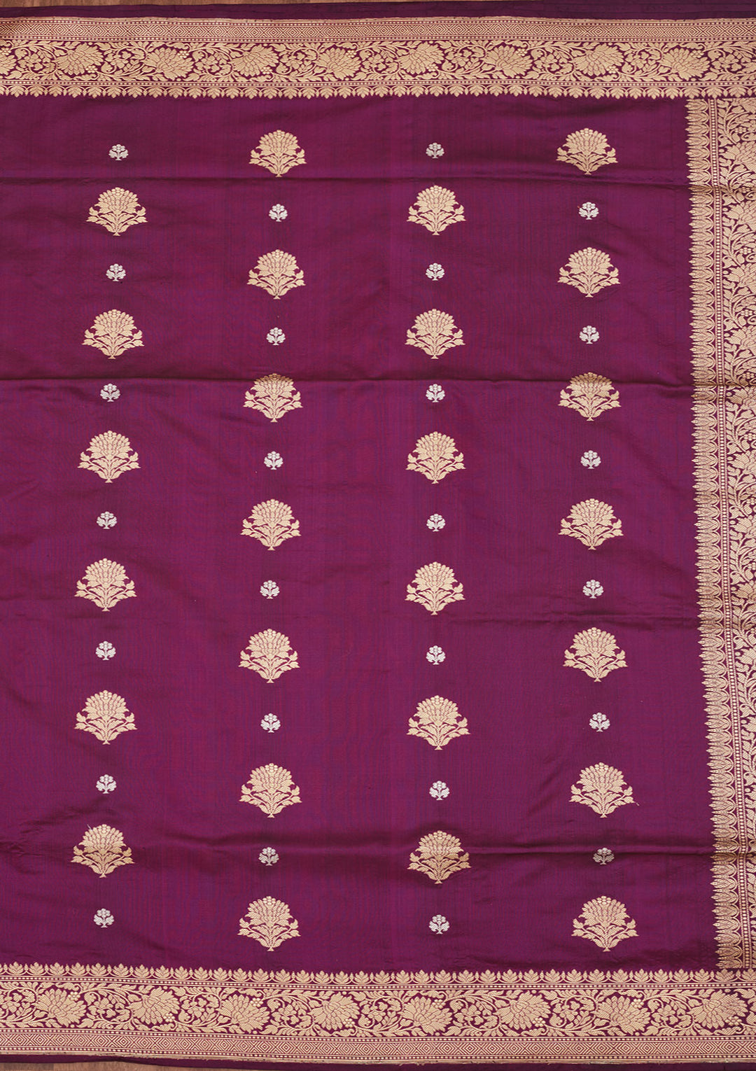 Purple Zariwork Pure Silk Saree