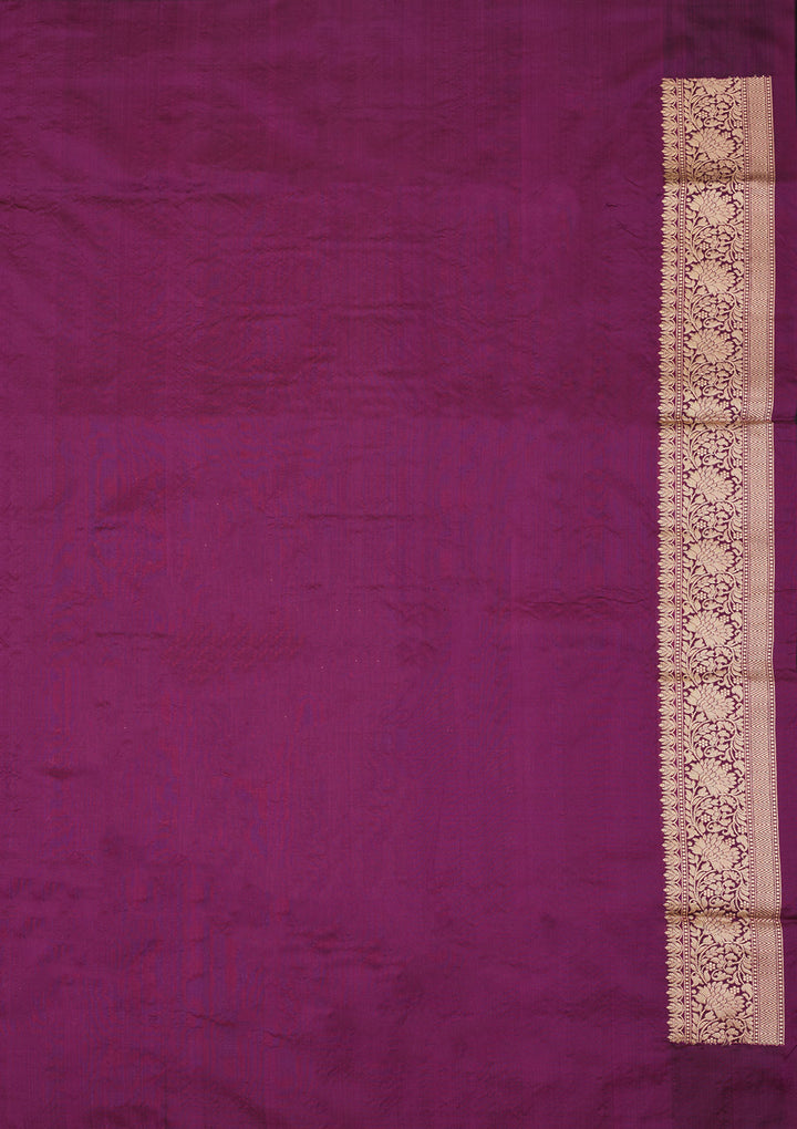 Purple Zariwork Pure Silk Saree