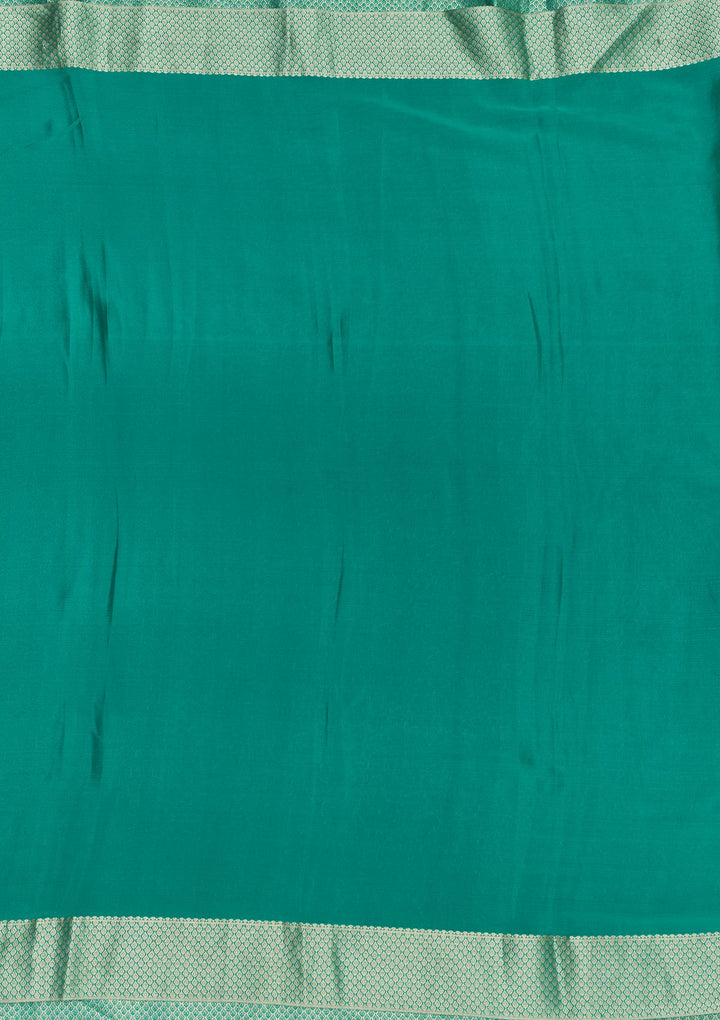 Rama Green Zariwork Banarasi Pure Silk Saree