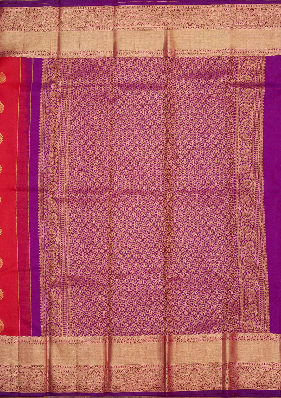 Rani Pink Zariwork Pure Silk Saree