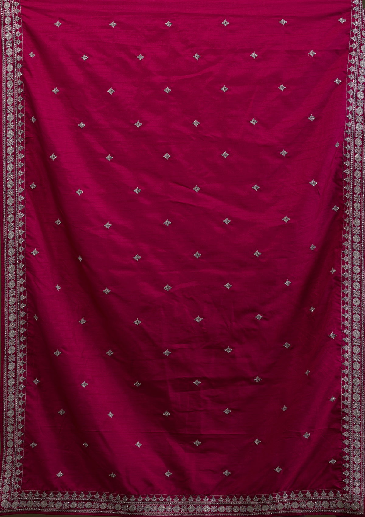 Rani Pink Zariwork Art Silk Readymade Lehenga