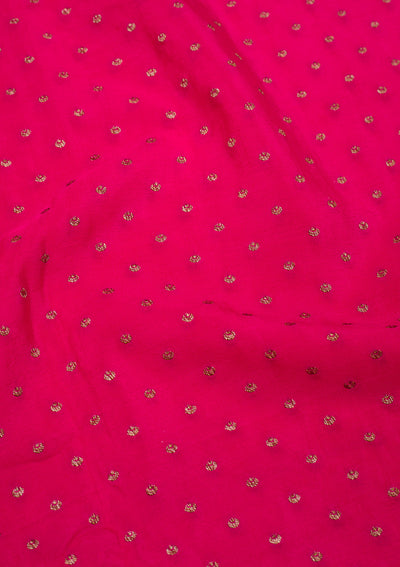 Rani Pink Zariwork Banarasi Silk Saree