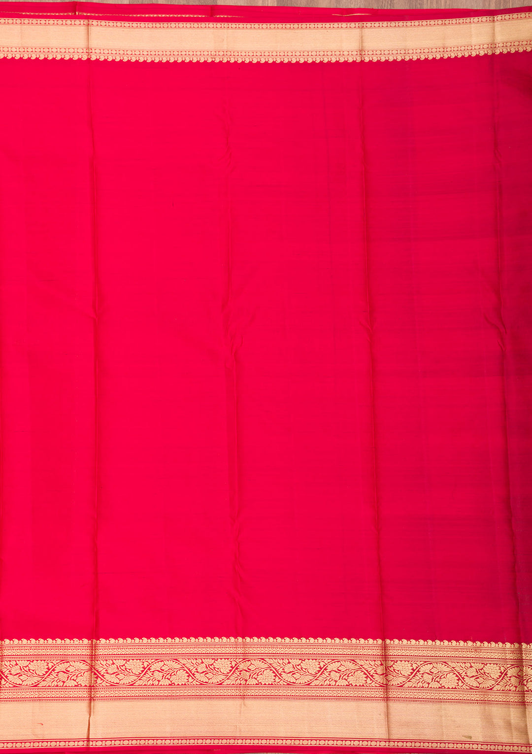 Rani Pink Zariwork Pure Silk Saree