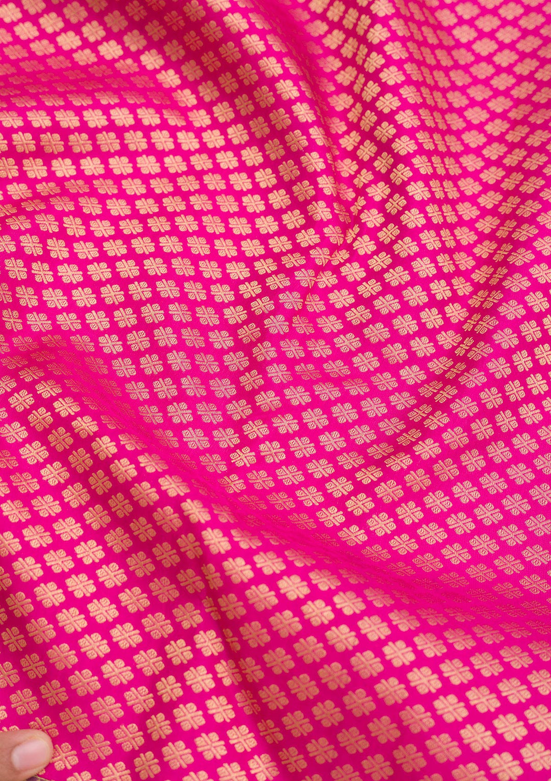 Rani Pink Zariwork Pure Silk Saree