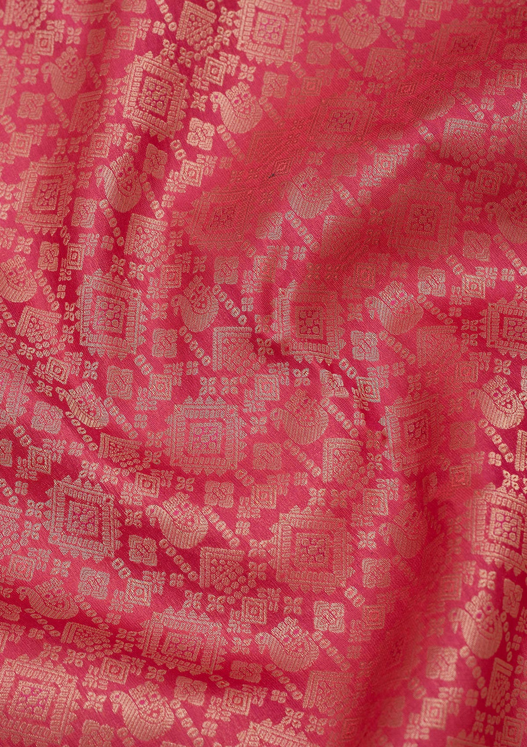 Rani Pink Zariwork Pure Silk Saree